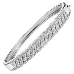 Sterling Silver CZ Bangle