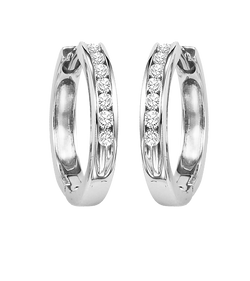 Diamond Channel Set Earrings