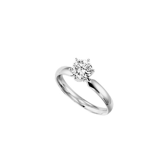 14K Round Diamond Solitaire Ring