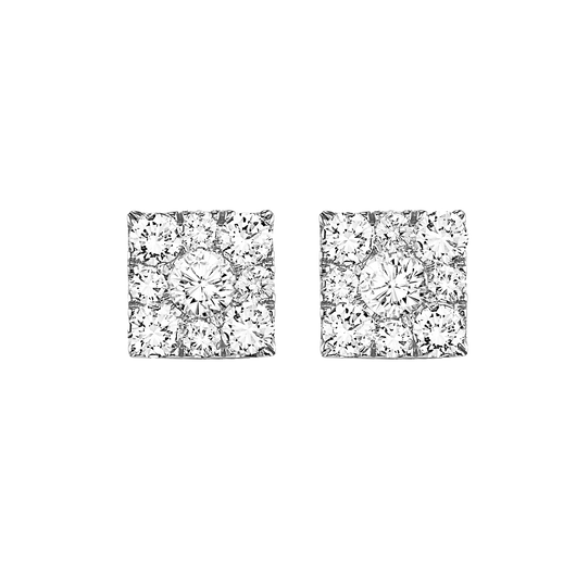 Diamond Sensation Earrings Square Shape 1 ctw