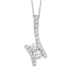 Silver Diamond Pendant 1/4ctw