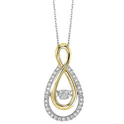 Gold & Silver Diamond ROL Pendant