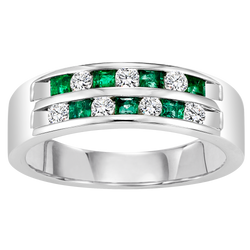 Channel Set Diamond Color Band