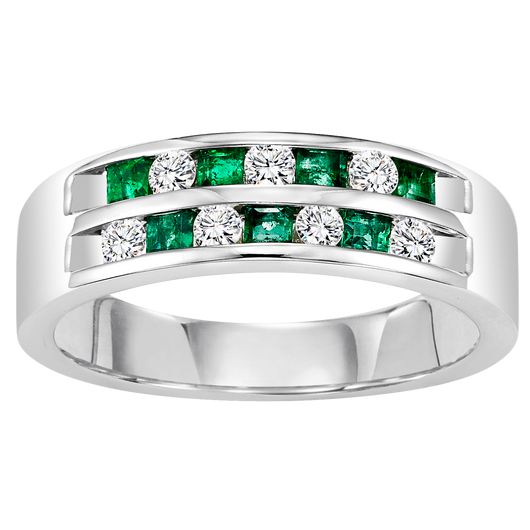 Channel Set Diamond Color Band