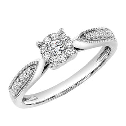 14K Diamond Ring 1/5ctw