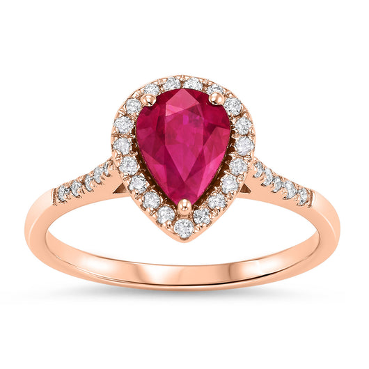 14KP Ruby and Diamond Ring