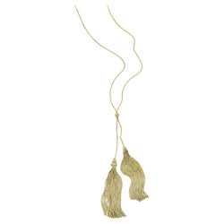 Silver Y-Necklace with Tassels