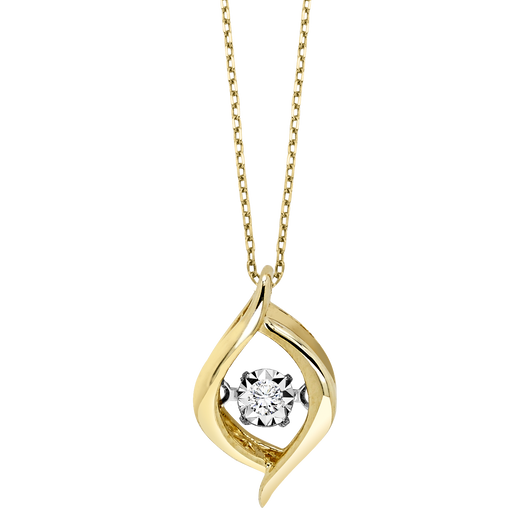 Yellow Gold Diamond ROL Pendant