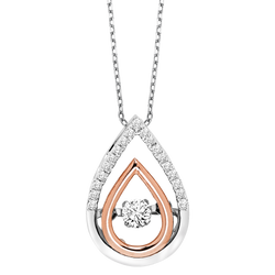 14K Diamond ROL Pendant 1/7 ctw