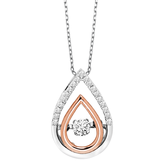 14K Diamond ROL Pendant 1/7 ctw