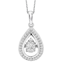 14K Diamond ROL Pendant 1/4 ctw