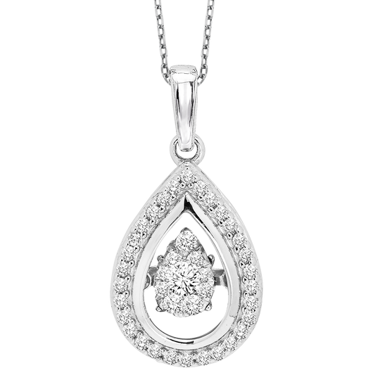 14K Diamond ROL Pendant 1/4 ctw