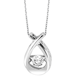 14K Diamond ROL Pendant 1/4 ctw