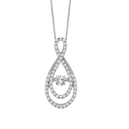 14Kt Diamond Rhythm Of Love Pendant 5/8 ctw