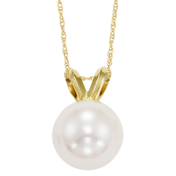 14K yellow gold Akoya Pearl Pendant