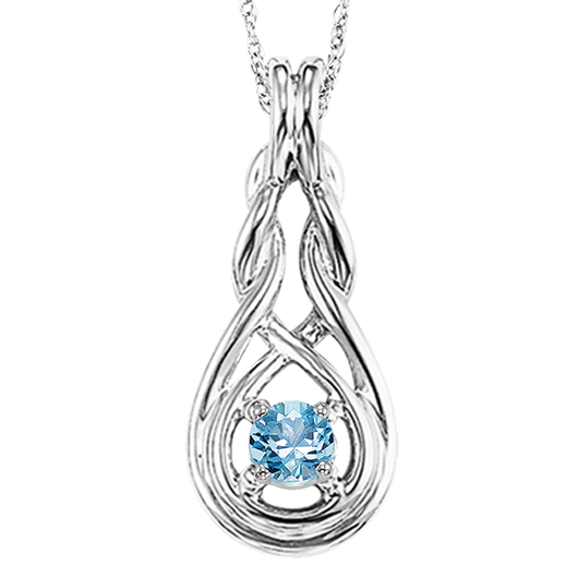 Silver Genuine Birthstone Pendant