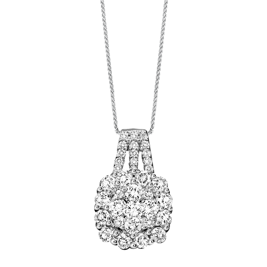 14K Diamond Pendant 1 ctw