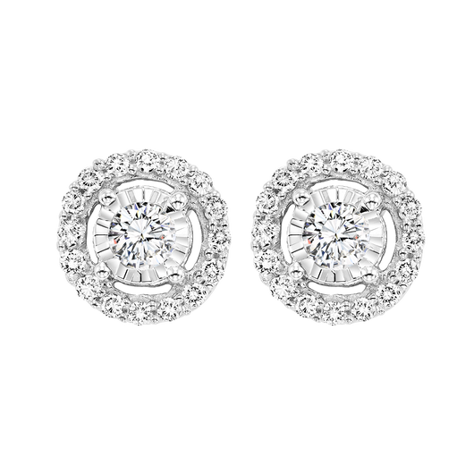 TriStar 14KW Diamond Earrings
