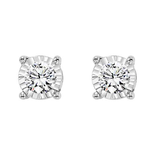 True Refletion 14KW Diamond Stud Earrings