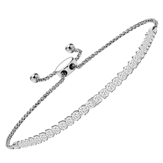 14KW Diamond Bolo Bracelet