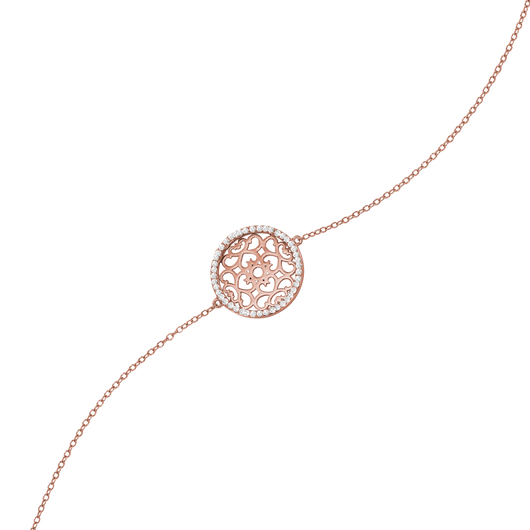 14K Rose Gold Diamond Bracelet 1/4 ctw