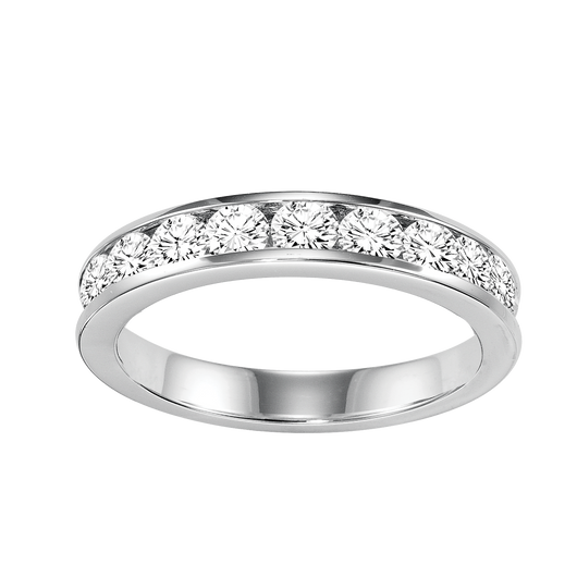 Round Diamond Channel Set Bands